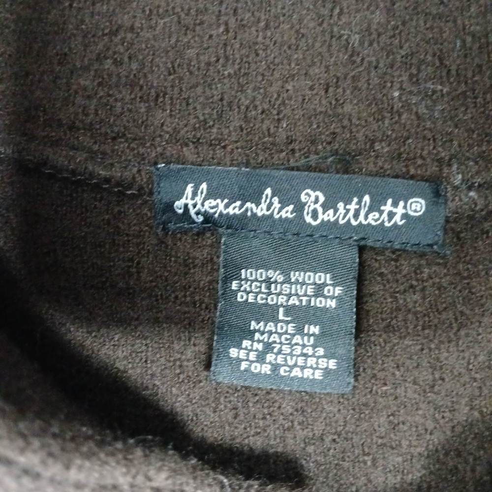 Alexandra Bartlett 100% Brown Wool Cardicoat. Ladies Size L - Picture 4 of 8